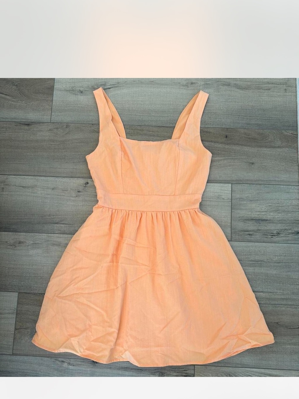 Peach Sleeveless Fit-and-Flare Dress